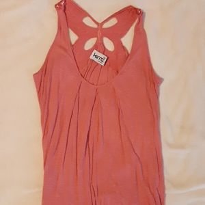 3 Beautiful pink, red, gray tank tops